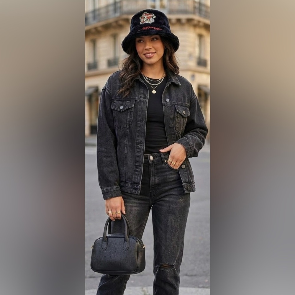 Ed Hardy Black Bucket Hat